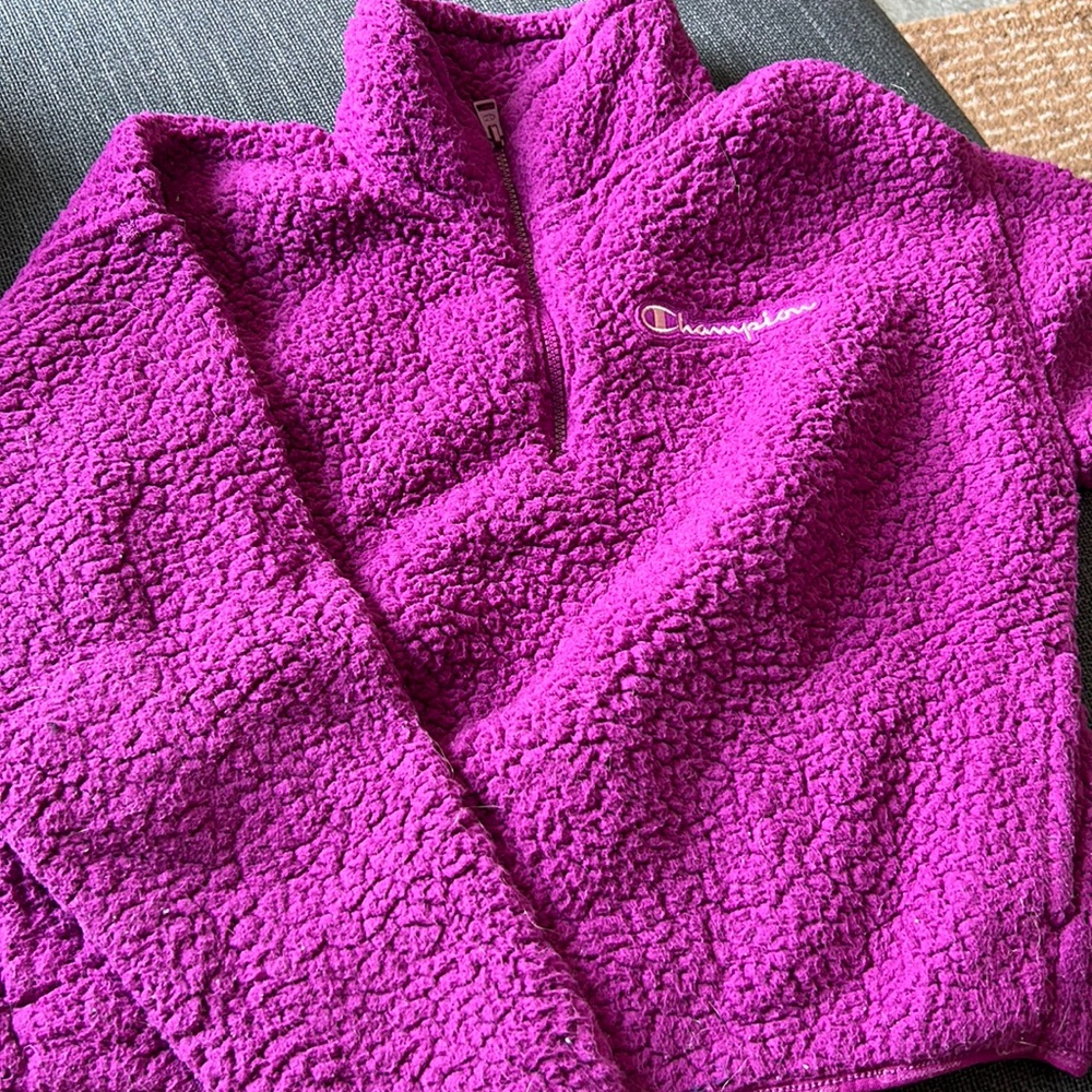 Champion Half Zip crop top